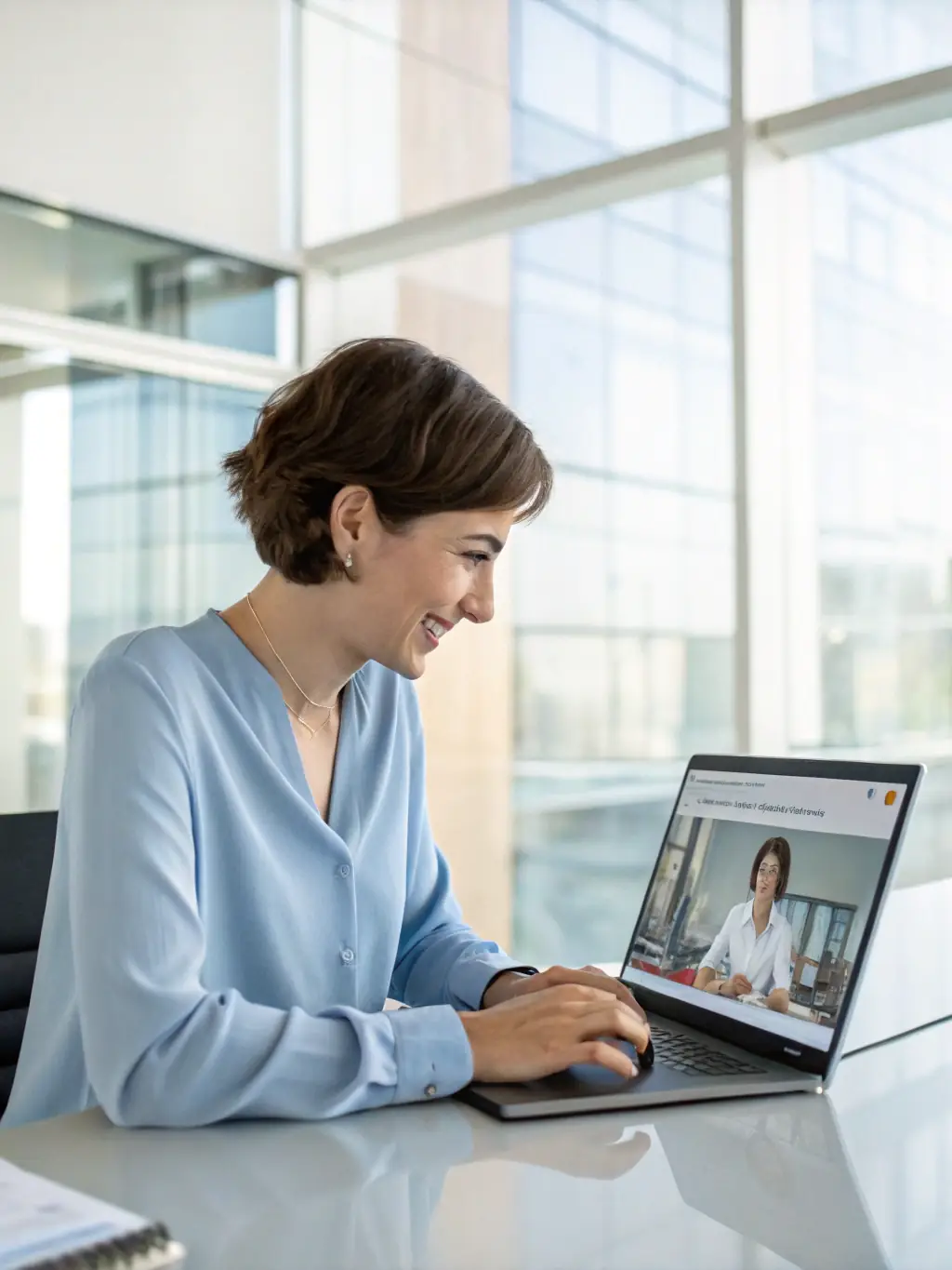 A SharePoint consultant configuring a corporate intranet portal, showcasing document management and collaboration features, highlighting Bessa Consultores' SharePoint development services.