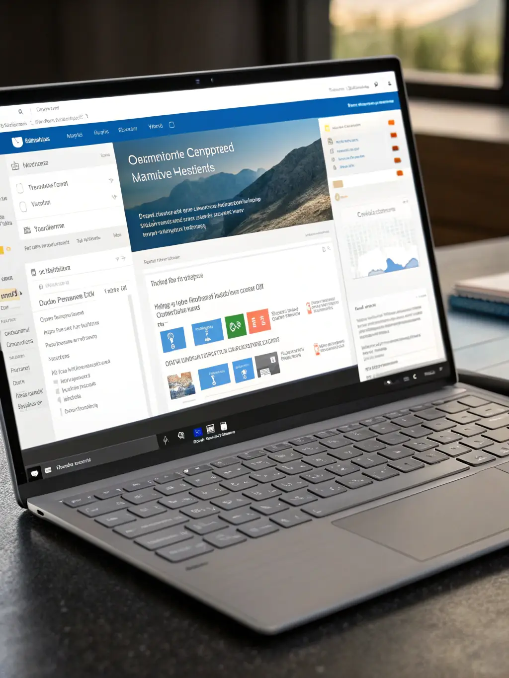 A photo of a well-organized SharePoint document library, showcasing version control and metadata tagging, used by Bessa Consultores to illustrate efficient document management.